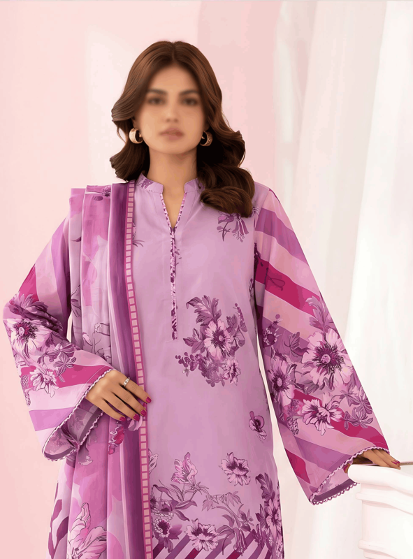 FANTAK EMERALD VOL 312 DIGITAL PRINT PREMIUM LAWN BRANDED 3PCS UNSTITCHED SUIT