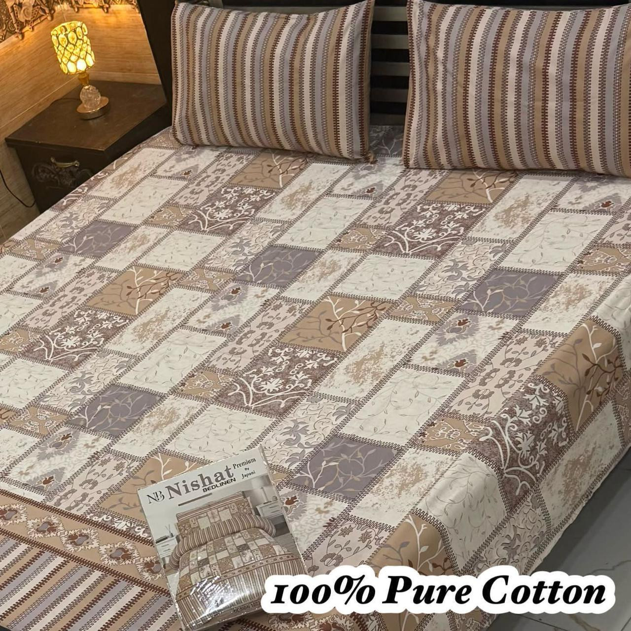 Premium Cotton Bedsheet Set (3PC)