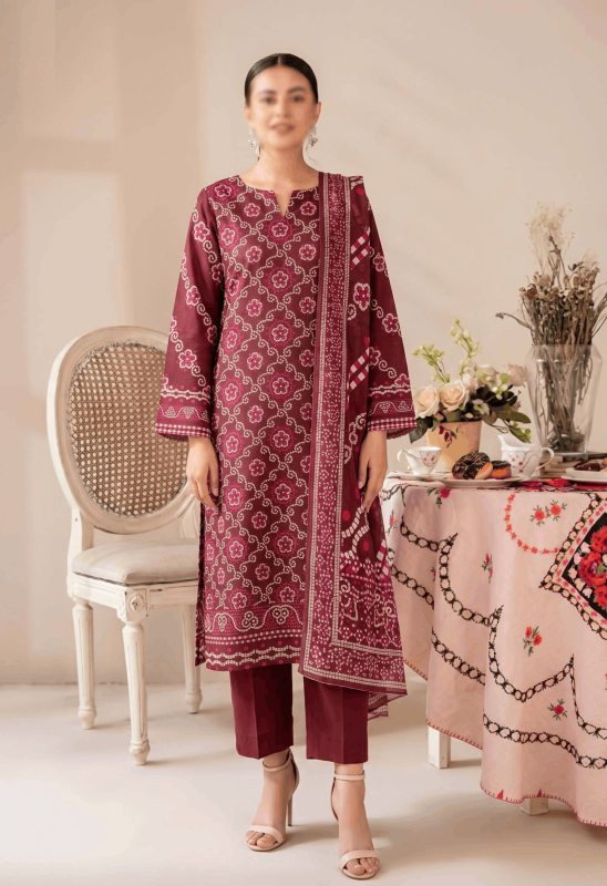 FANTAK Peridot Vol 311 Digital Print Slub Lawn Unstitched 3Pcs Suit