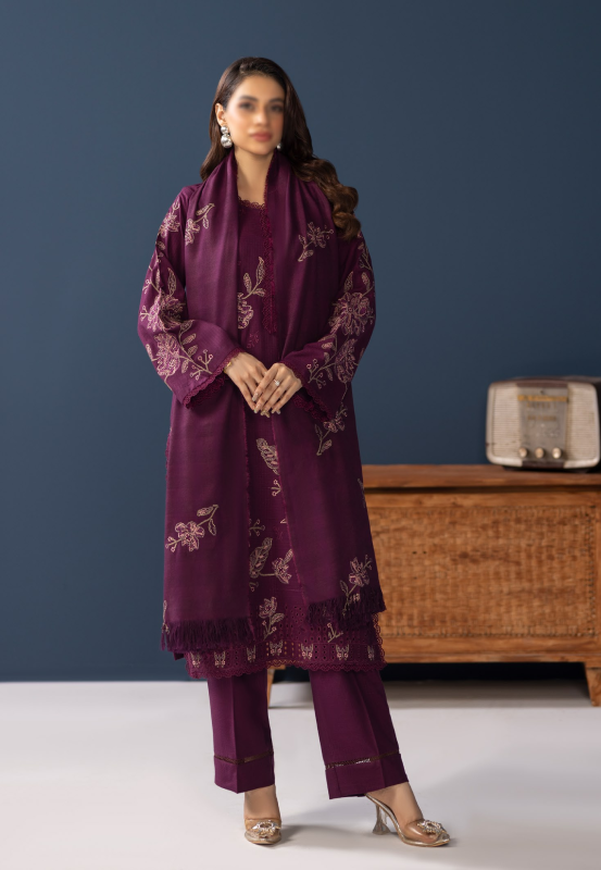 Fantak — ZIMAL Vol.01 | 3 Piece Luxury Peach Mono Zari Embroidered Suit