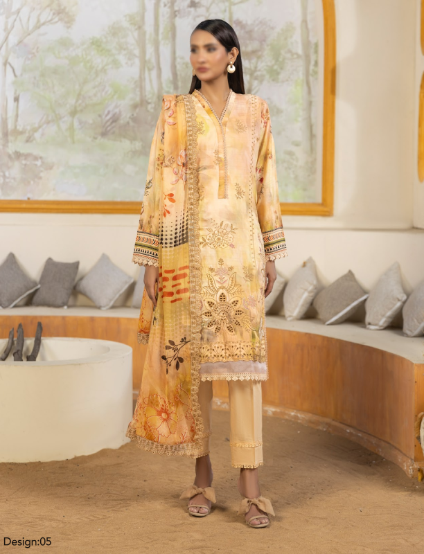 Fantak — AFROZEH Vol.02 | Digital Print Doriya Viscose Embroidered