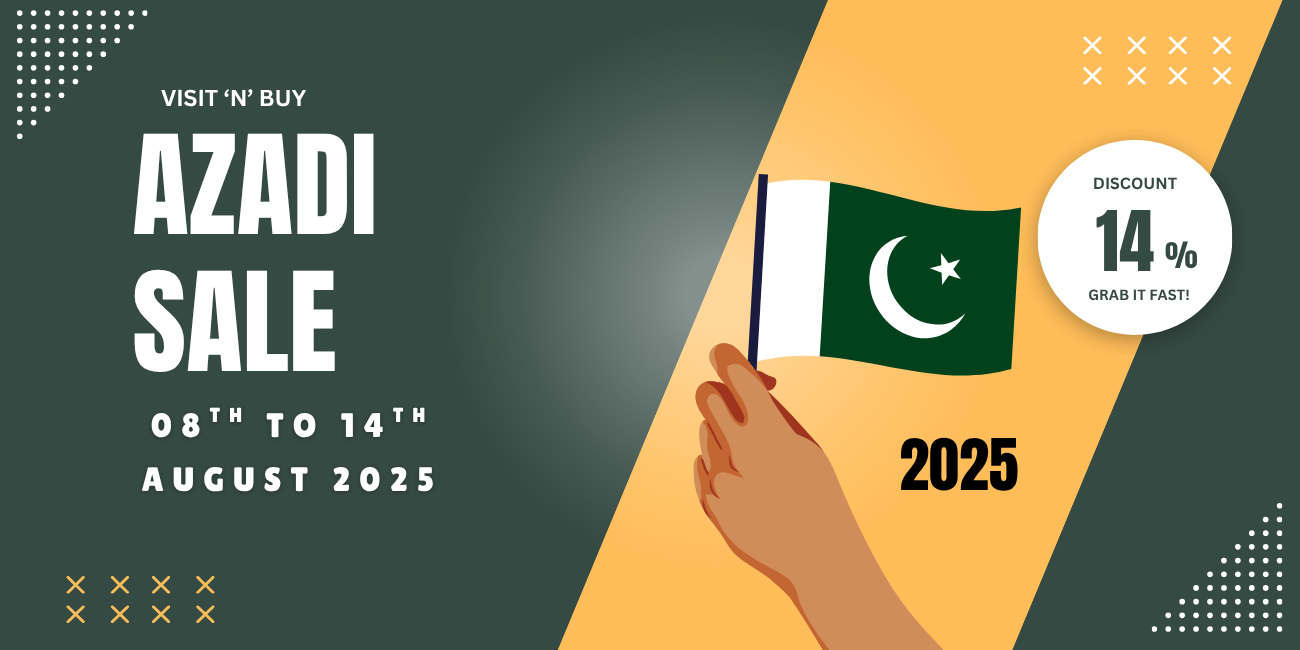Azadi Sale – 14% OFF on Entire Stock