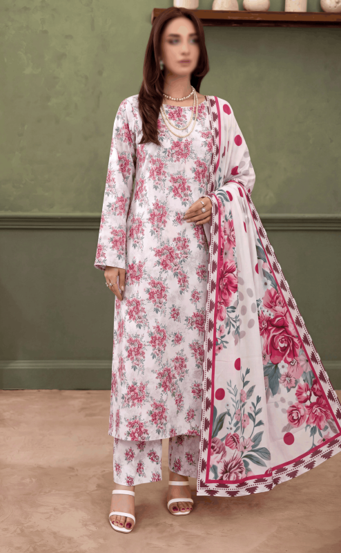 FAANTAK CHIC Vol 198 Digital Print Premium Lawn Unstitched 3Pcs Suit