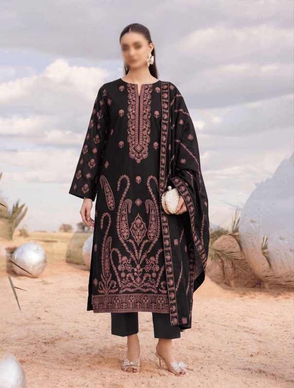 FANATK POLKI Vol 224 Luxury Slub Lawn Embroidered 3PC Suit