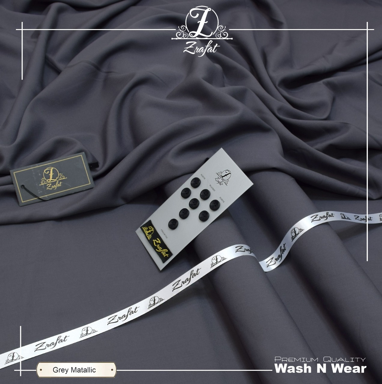 Zrafat Unstitched Wash & Wear Suit