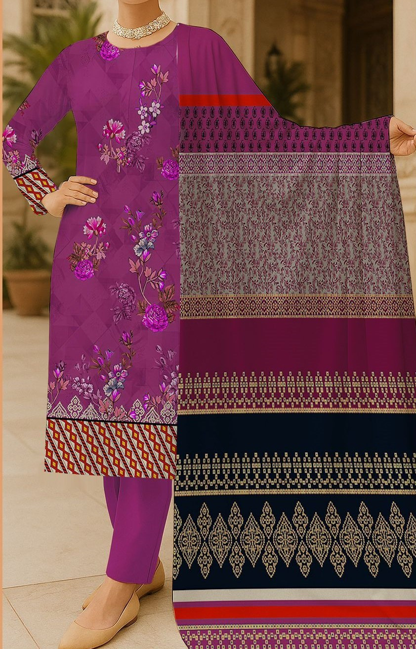 Khaadi | RPL Digital Tana Dora Lawn 3Pcs Suit – Bold Printed Shirt & Dupatta
