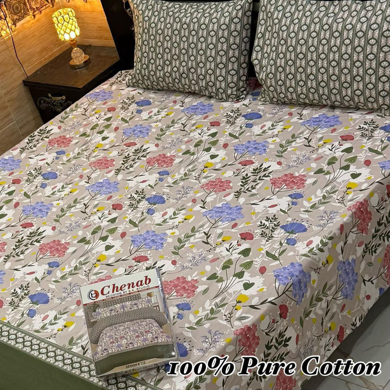 Premium Cotton Bedsheet Set (3PC)