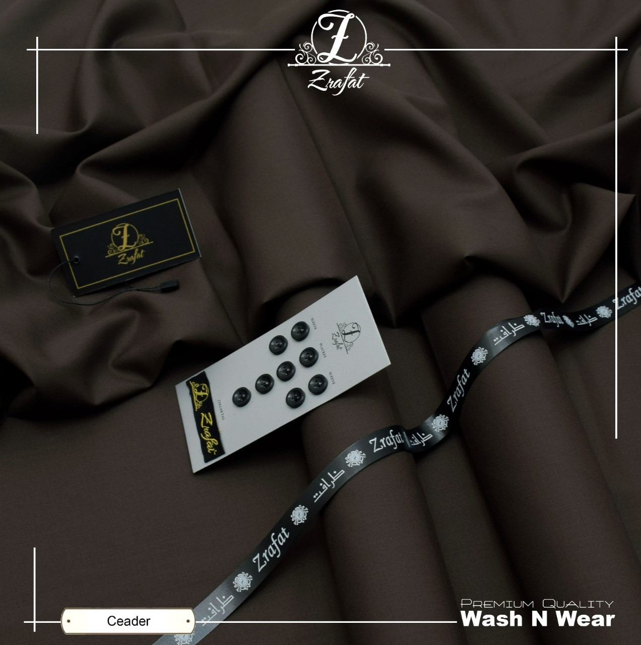 Zrafat Unstitched Wash & Wear Suit