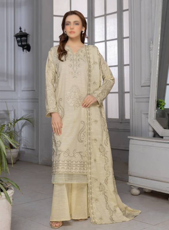 Fantak — AURA Vol.01 | Luxury Slub Lawn Karandi Embroidered Collection