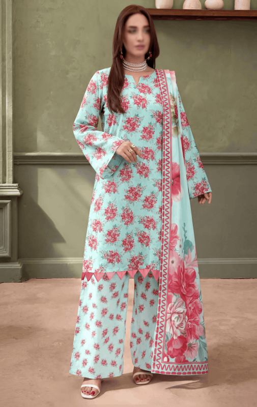 FAANTAK CHIC Vol 198 Digital Print Premium Lawn Unstitched 3Pcs Suit