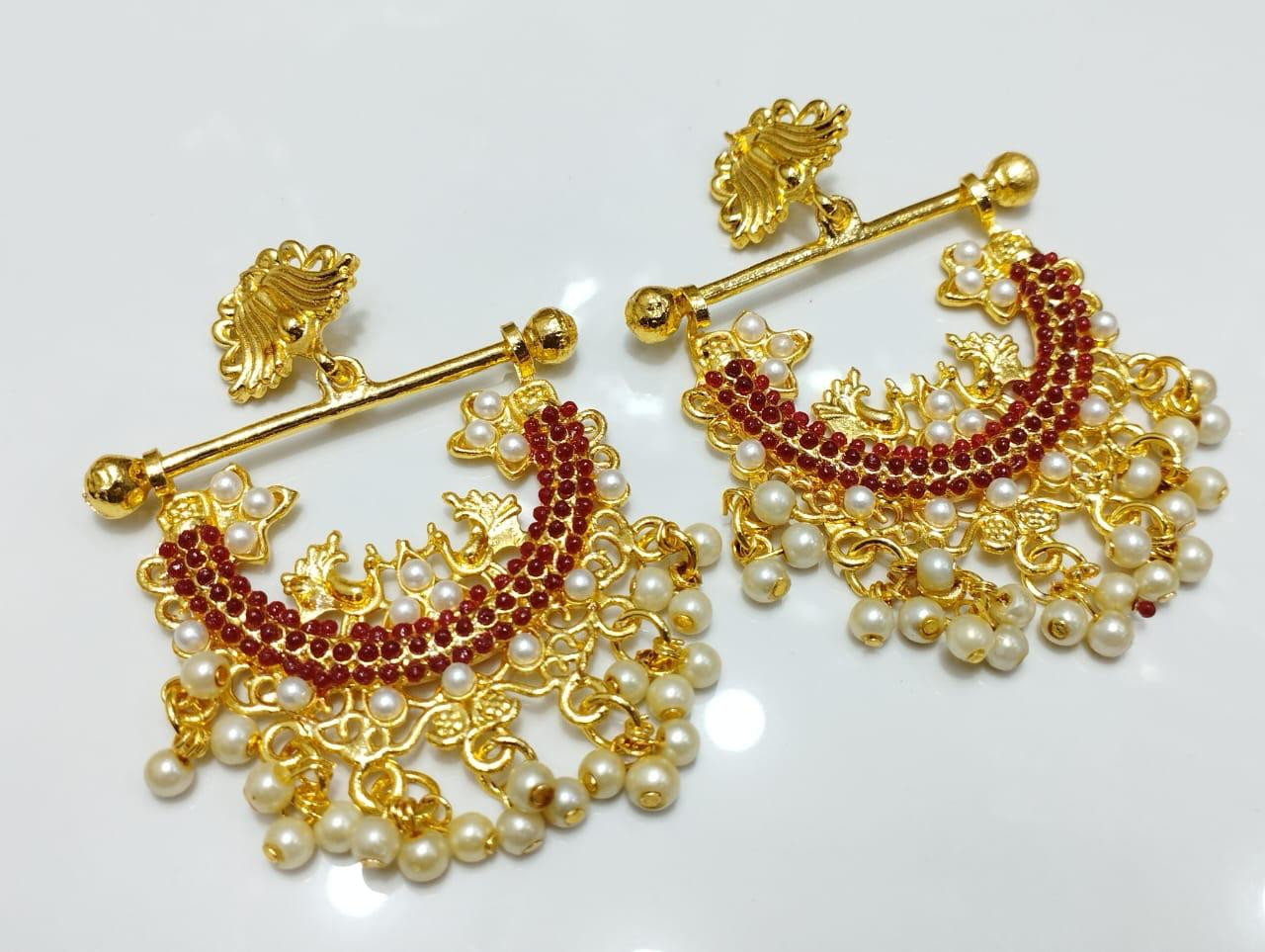 Indian Bali Style Earrings in 9 Rattan