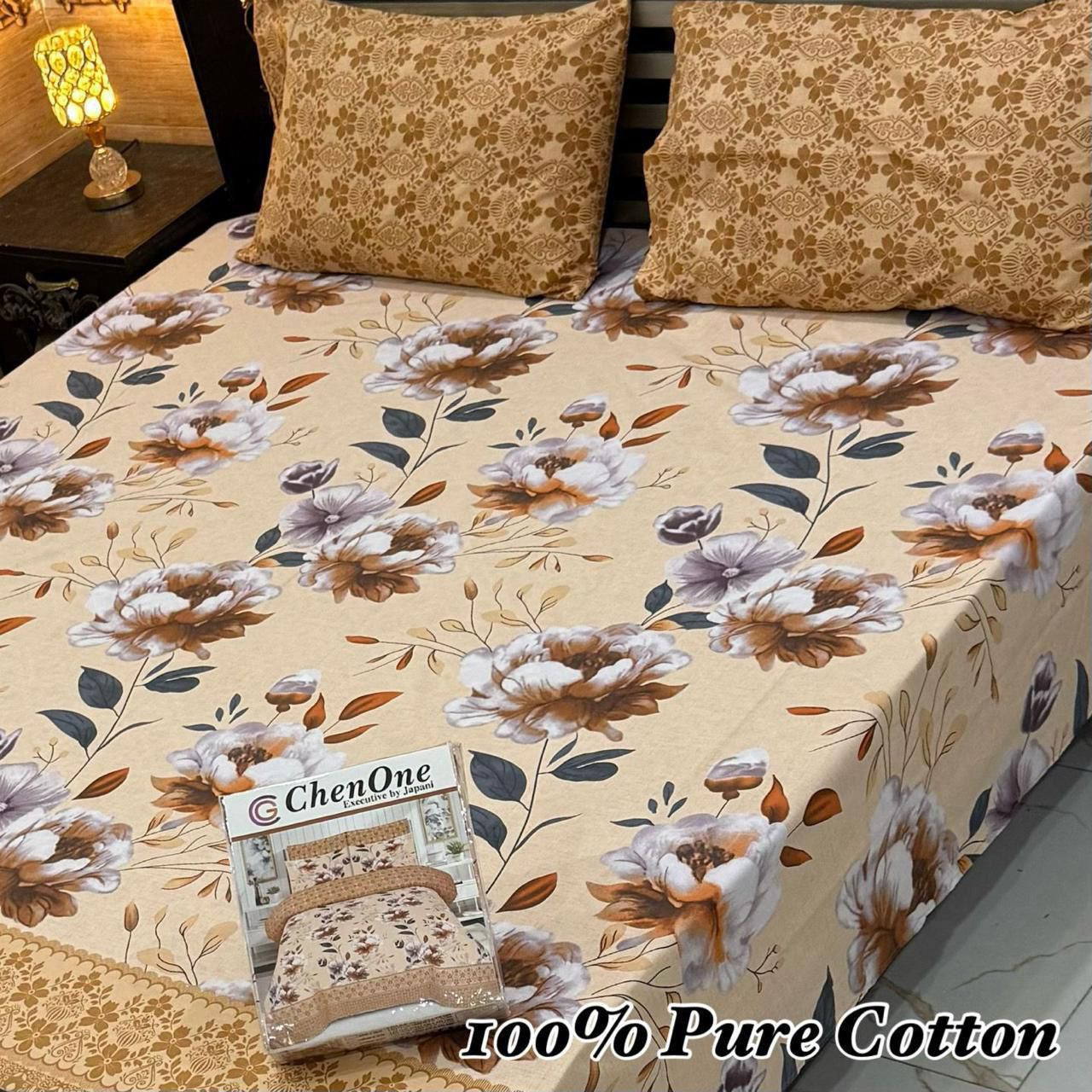 Premium Cotton Bedsheet Set (3PC)