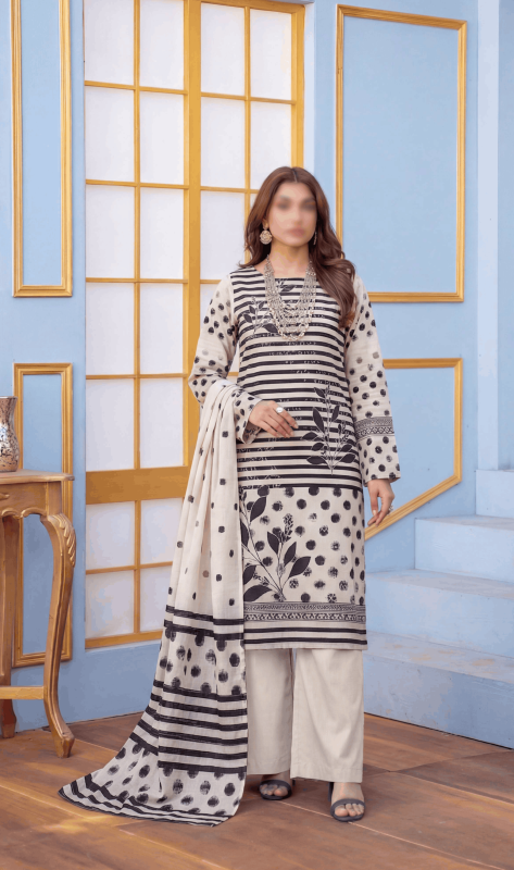 Fantak GULNAR Vol .154 Digital Print Fancy Slub Lawn Unstitched 3PC Suit