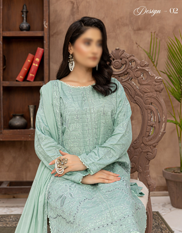 Fantak — Suffuse Vol.01 | Viscose Black Slub Embroidered Suit