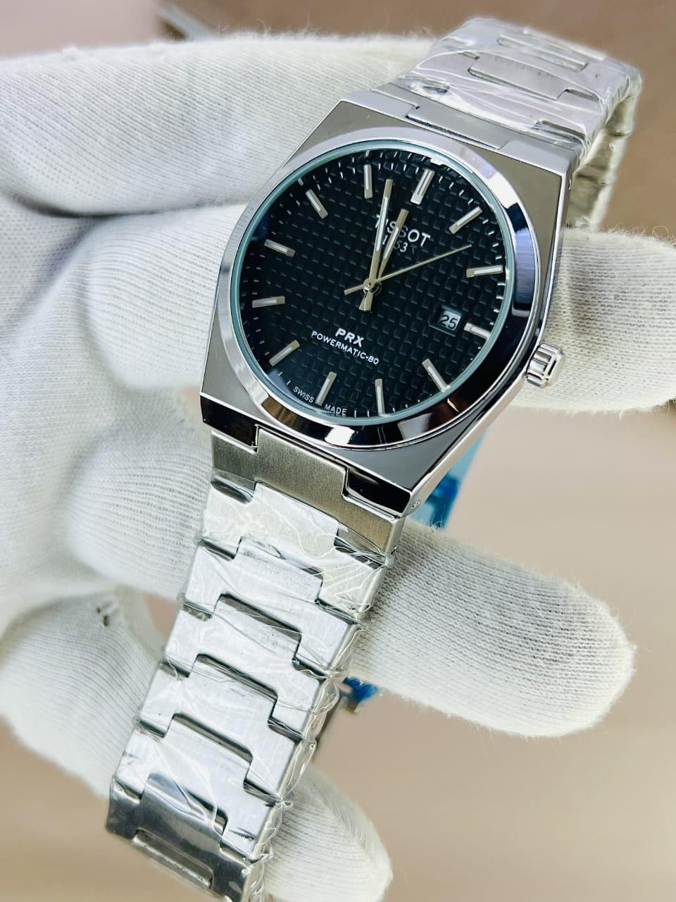 Tissot PRX Chain Watch - Silver Black