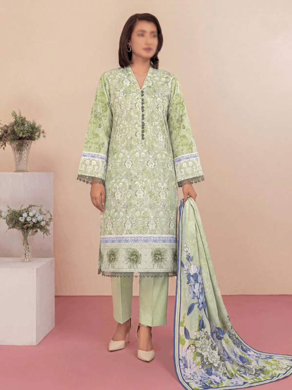 FANTAK AFSANAY Vol .143 Digital Print Premium Lawn Embroidered Unstitched 3PC Suit