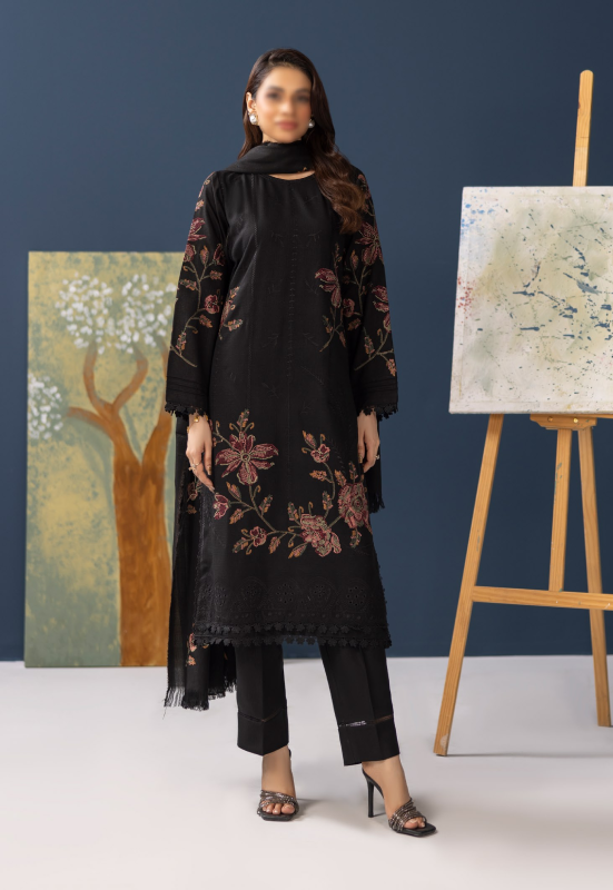 Fantak — ZIMAL Vol.01 | 3 Piece Luxury Peach Mono Zari Embroidered Suit