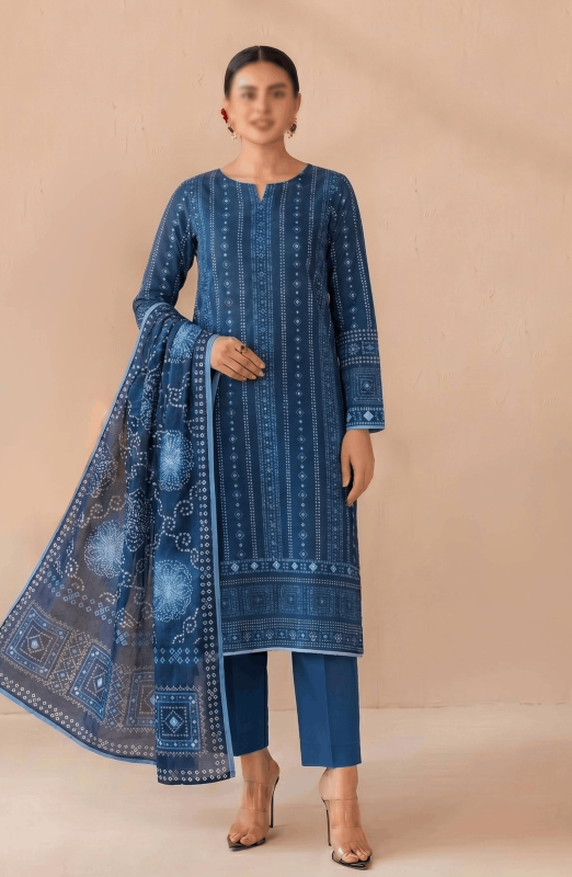 FANTAK Peridot Vol 311 Digital Print Slub Lawn Unstitched 3Pcs Suit