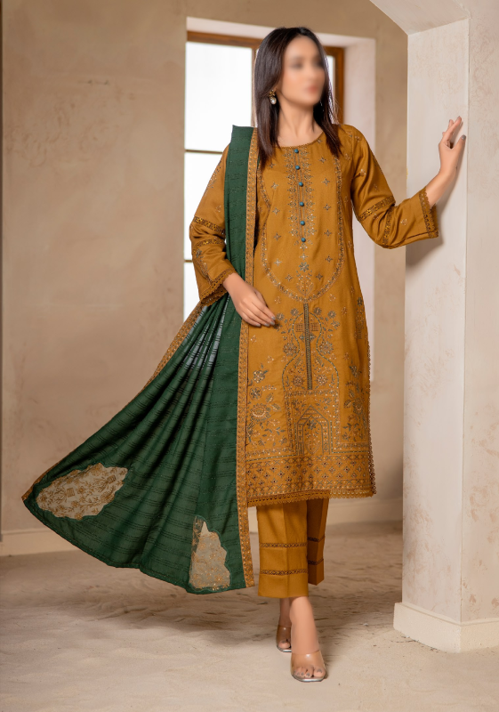 Fantak — SARGOSHI Vol.02 | 3 Piece Luxury Dhanak Embroidered Suit