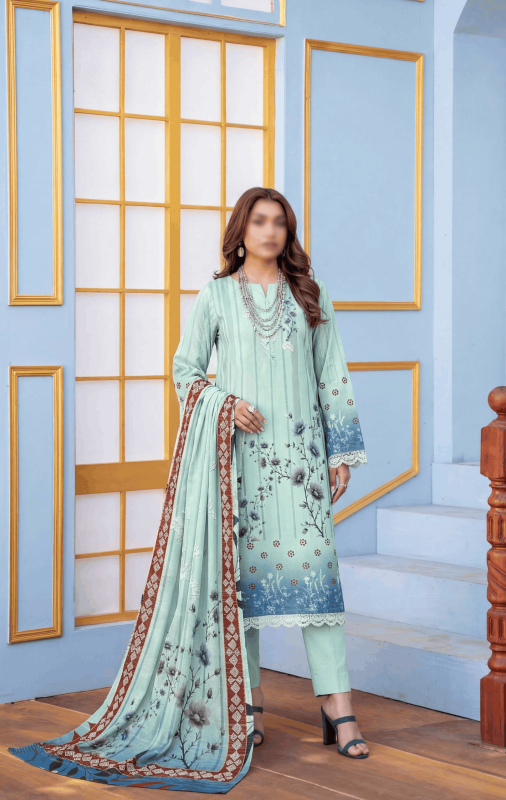 Fantak GULNAR Vol .154 Digital Print Fancy Slub Lawn Unstitched 3PC Suit