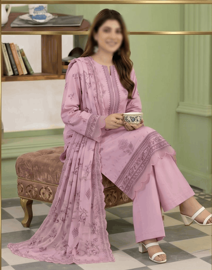 Fantak KASERIYA Vol 167 Digital Print Slub Lawn Embroidered 3PC Suit