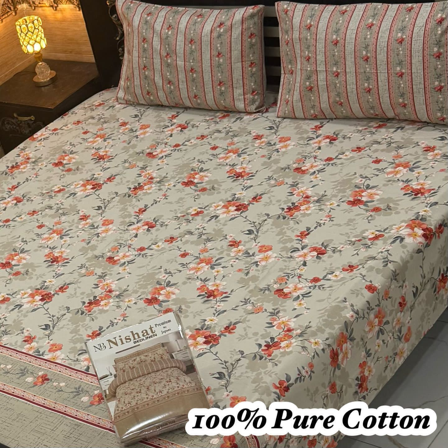 Premium Cotton Bedsheet Set (3PC)