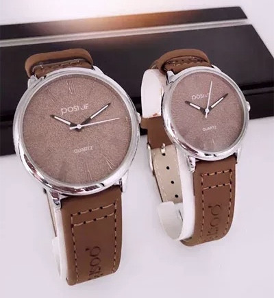 Postif Couple Quartz Watches – Leather Strap