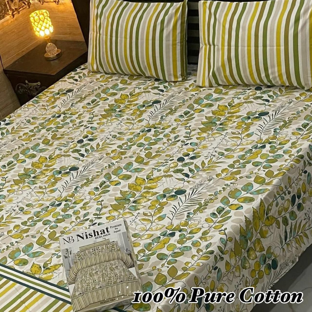 Premium Cotton Bedsheet Set (3PC)