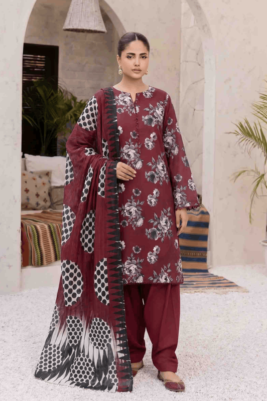 FANTAK FLORA VOL 317 DIGITAL PRINT PREMIUM LAWN 3PCS UNSTITCHED BRANDED SUIT