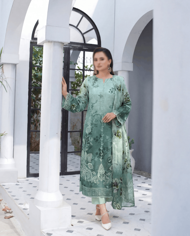 FANTAK AURA VOL 194 DIGITAL PRINT SLUB LAWN UNSTITCHED 3PCS SUIT
