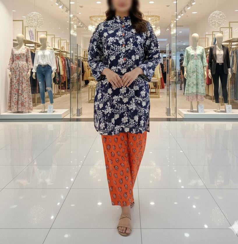 2PC Cotton Printed Co-Ord Set