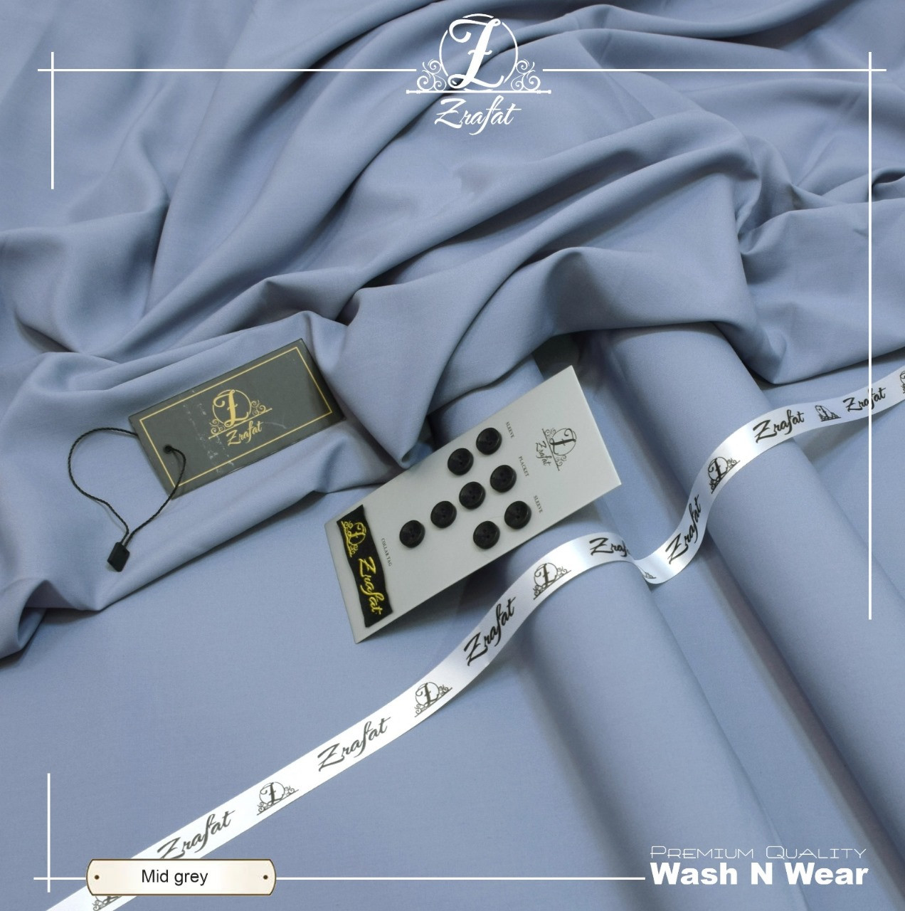 Zrafat Unstitched Wash & Wear Suit