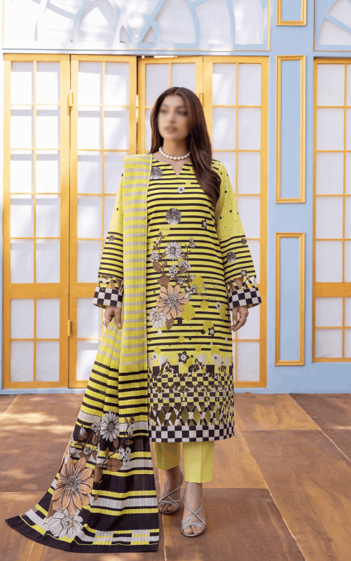 Fantak GULNAR Vol .154 Digital Print Fancy Slub Lawn Unstitched 3PC Suit