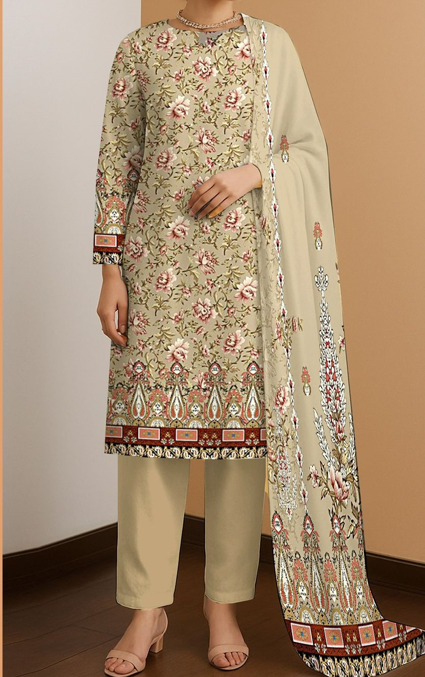 Mother Digital Lawn 3 Piece Suit – Printed Shirt & Dupatta