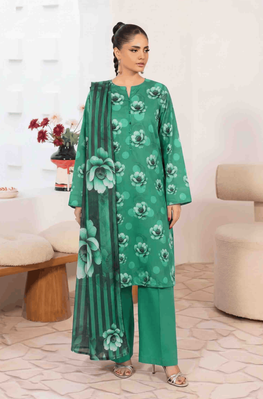 FANTAK FLORA VOL 317 DIGITAL PRINT PREMIUM LAWN 3PCS UNSTITCHED BRANDED SUIT