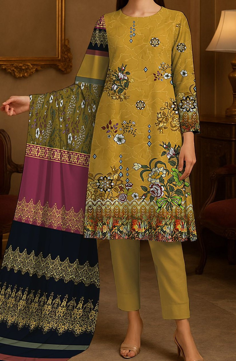 Khaadi | RPL Digital Tana Dora Lawn 3Pcs Suit – Bold Printed Shirt & Dupatta
