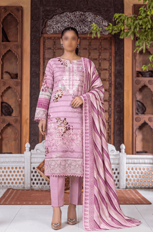 FANTAK FLOSSY FINCH Vol.161 Digital Print Fancy Slub Lawn Embroidered Unstitched 3Pcs Suit