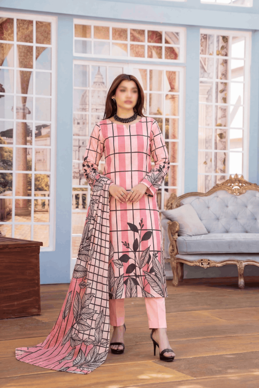 Fantak GULNAR Vol .154 Digital Print Fancy Slub Lawn Unstitched 3PC Suit