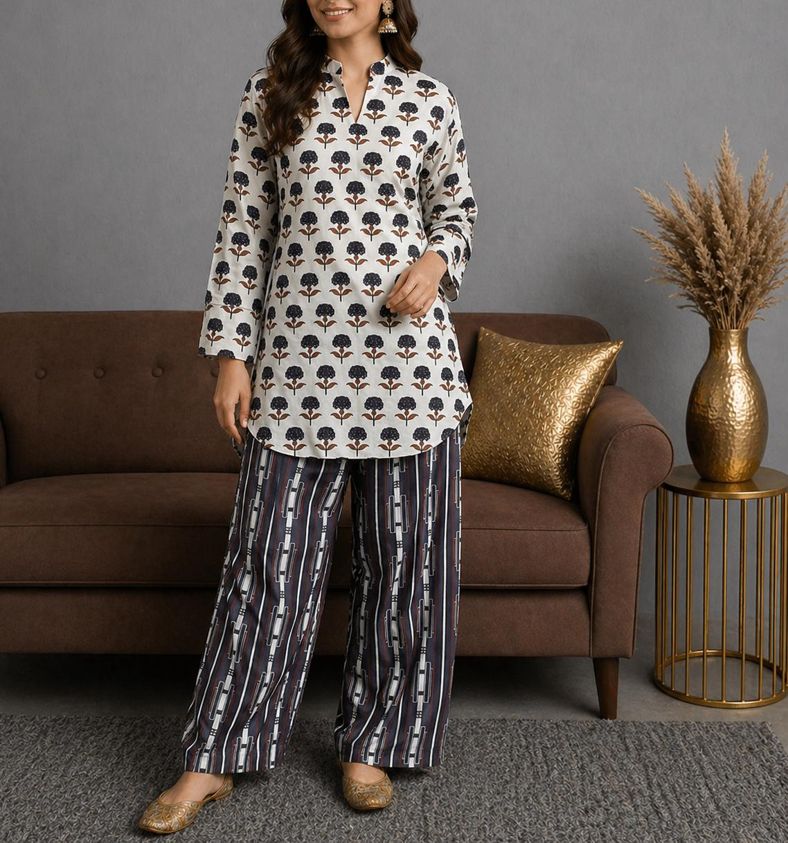 2PC Cotton Printed Co-Ord Set