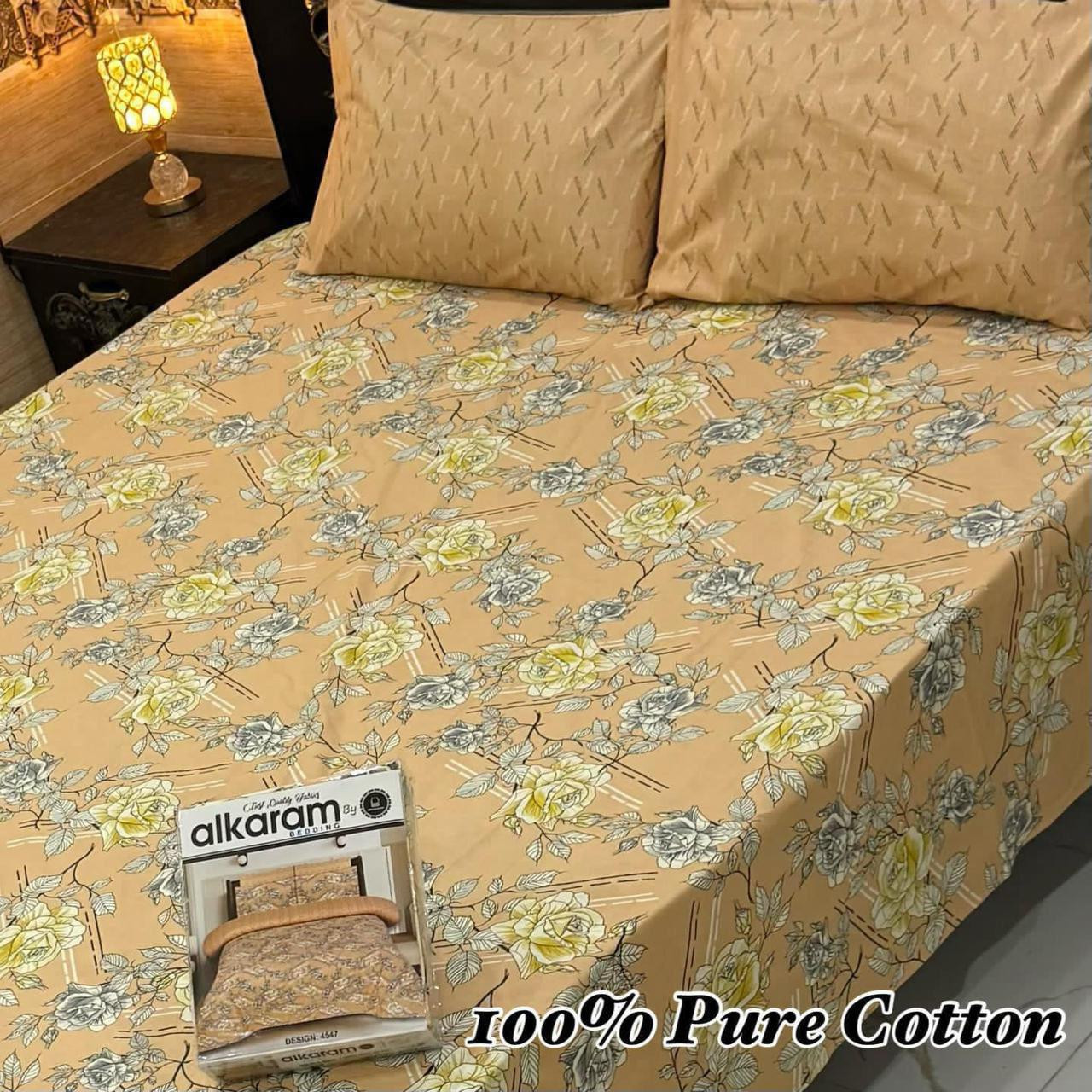 Premium Cotton Bedsheet Set (3PC)