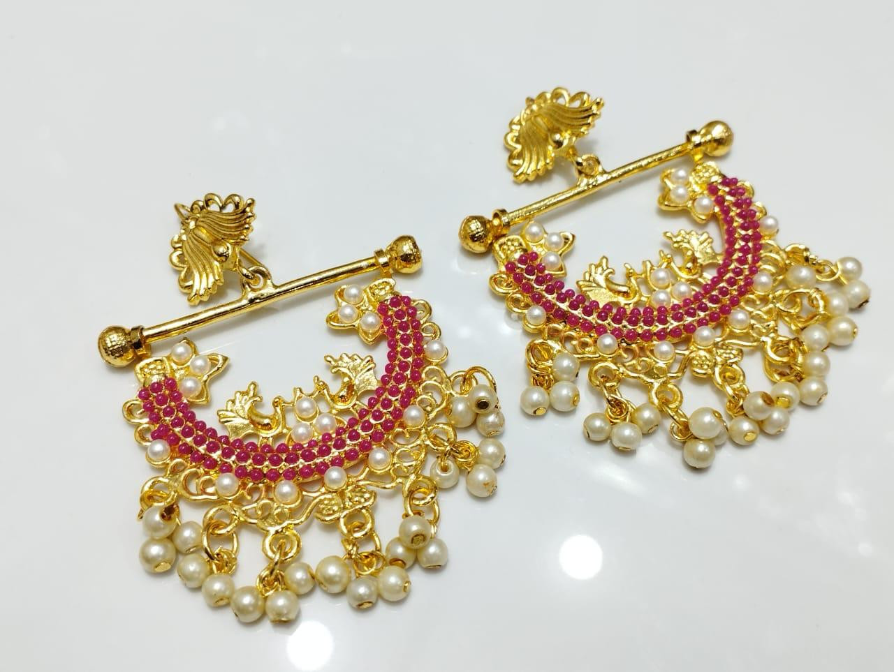 Indian Bali Style Earrings in 9 Rattan