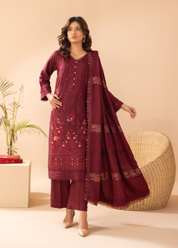 Fantak — TASSUR Vol.01 | 3 Piece Luxury Fancy Doriya Viscose Embroidered Suit