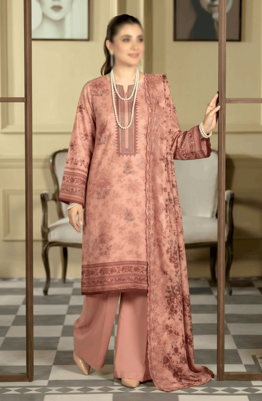 Fantak KASERIYA Vol 167 Digital Print Slub Lawn Embroidered 3PC Suit