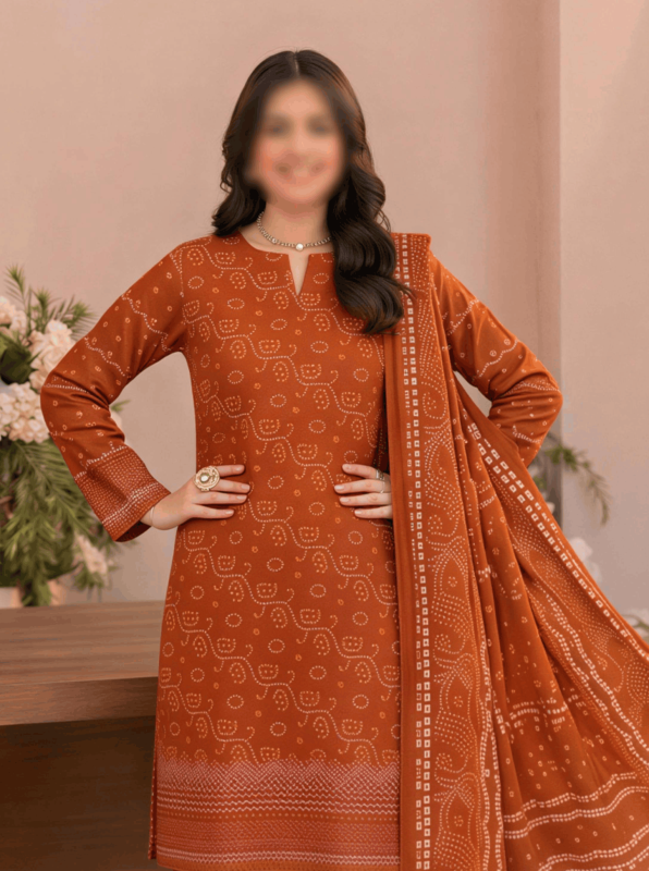 FANTAK Peridot Vol 311 Digital Print Slub Lawn Unstitched 3Pcs Suit