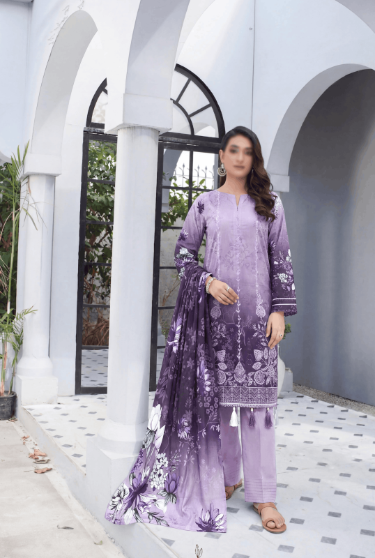 FANTAK AURA VOL 194 DIGITAL PRINT SLUB LAWN UNSTITCHED 3PCS SUIT