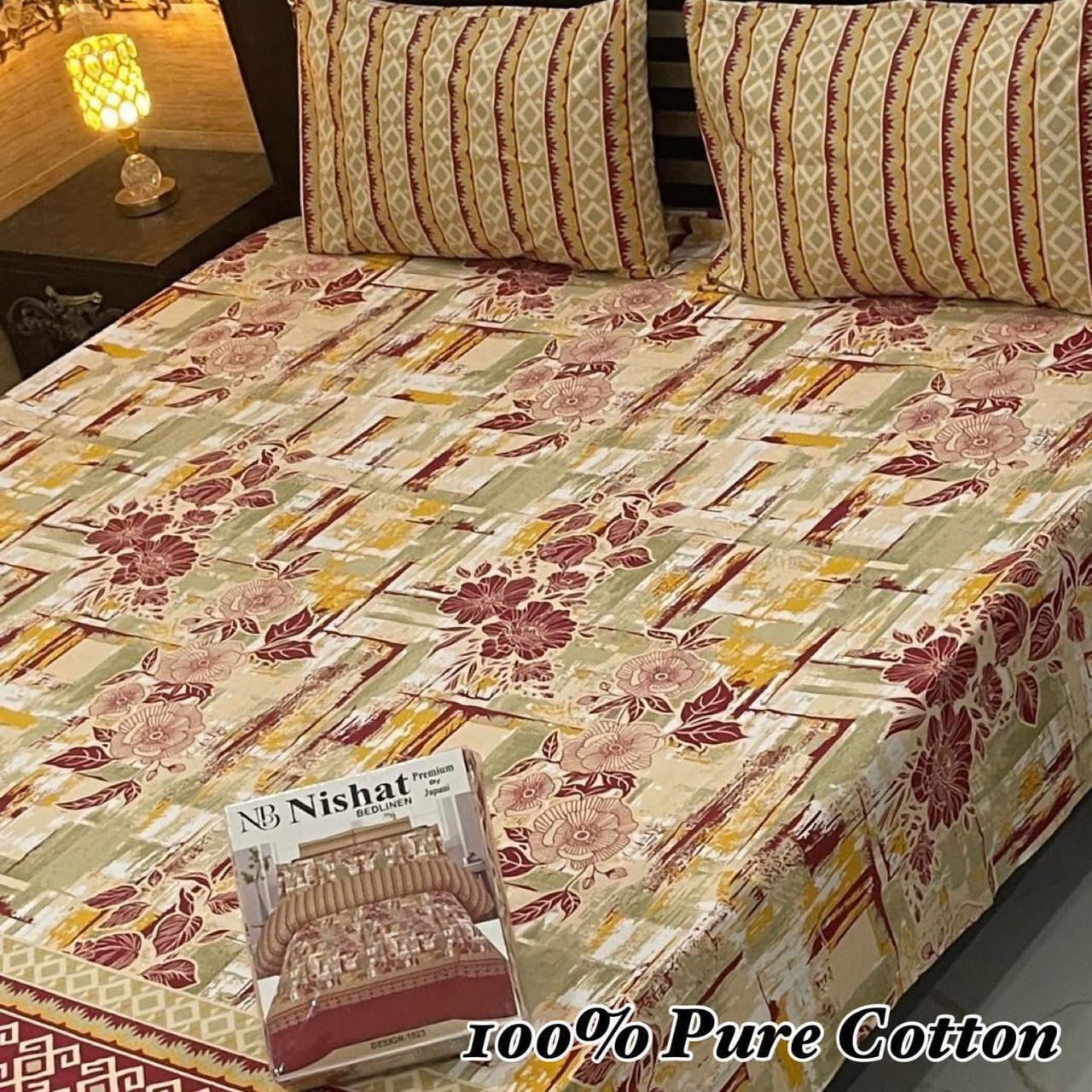 Premium Cotton Bedsheet Set (3PC)