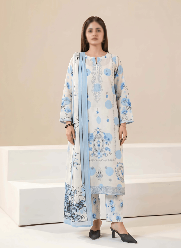 FANTAK TAHANI Vol 179 Digital Print Slub Lawn Embroidered 3Pcs Unstitched Suit