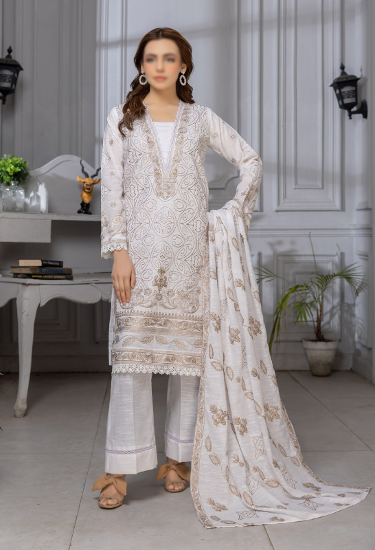 Fantak — AURA Vol.01 | Luxury Slub Lawn Karandi Embroidered Collection