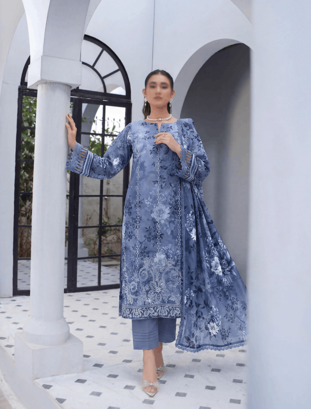 FANTAK AURA VOL 194 DIGITAL PRINT SLUB LAWN UNSTITCHED 3PCS SUIT
