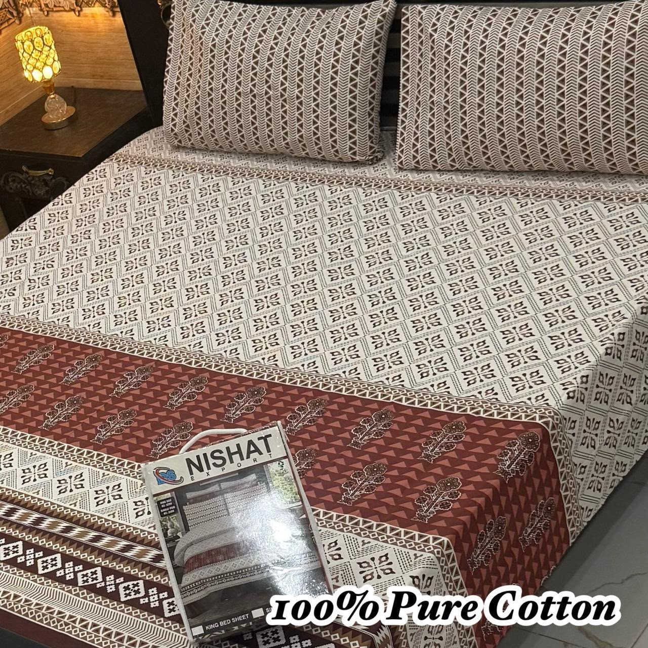 Premium Cotton Bedsheet Set (3PC)